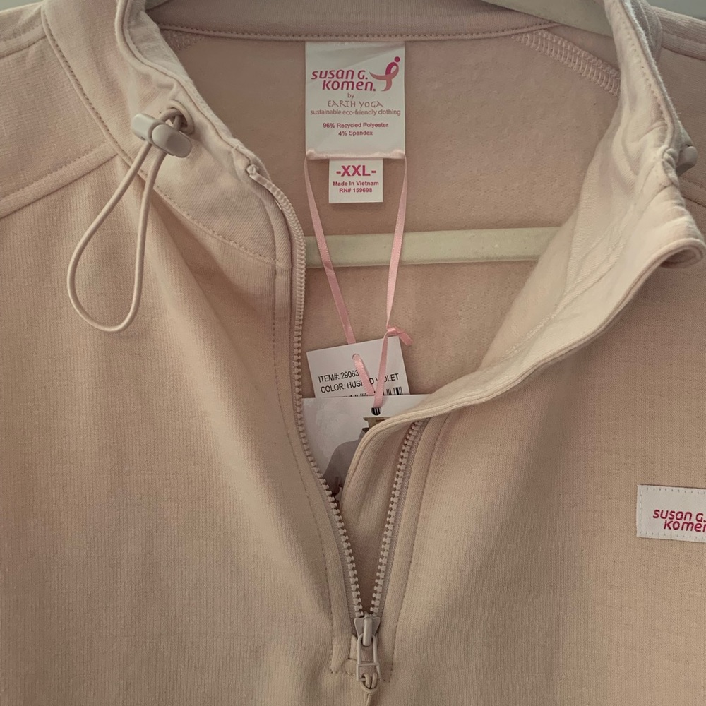 Susan G. Komen by Earth Yoga 1/4 zip pullover